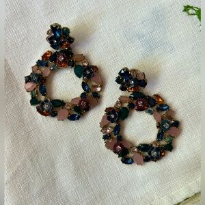 JCrew Statement Earrings Wreath Shape